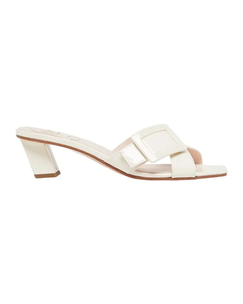 Roger Vivier Belle Vivier Cross-Strap Leather Sandals