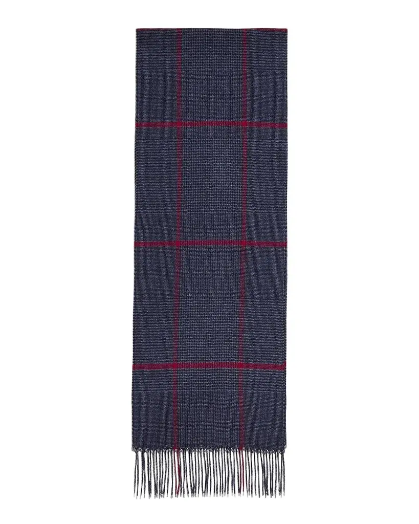 PIACENZA Men 's Silk Cashmere Glen Plaid Scarf