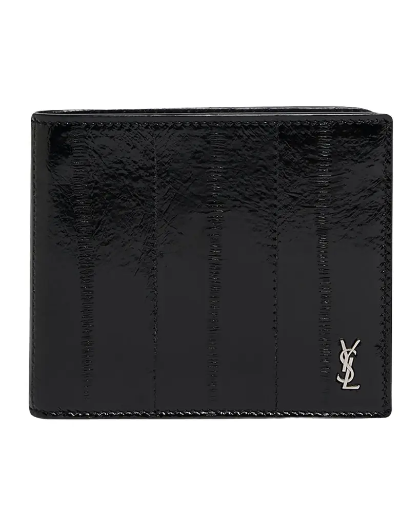 Saint Laurent Men 's Tiny Cassandre Bi-Fold Wallet