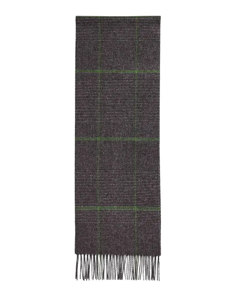 PIACENZA Men 's Silk Cashmere Glen Plaid Scarf