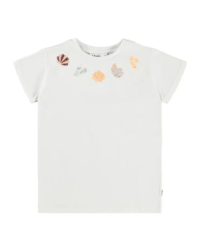 Molo Girl 's Ranva Sequin Seashell Crewneck Tee
