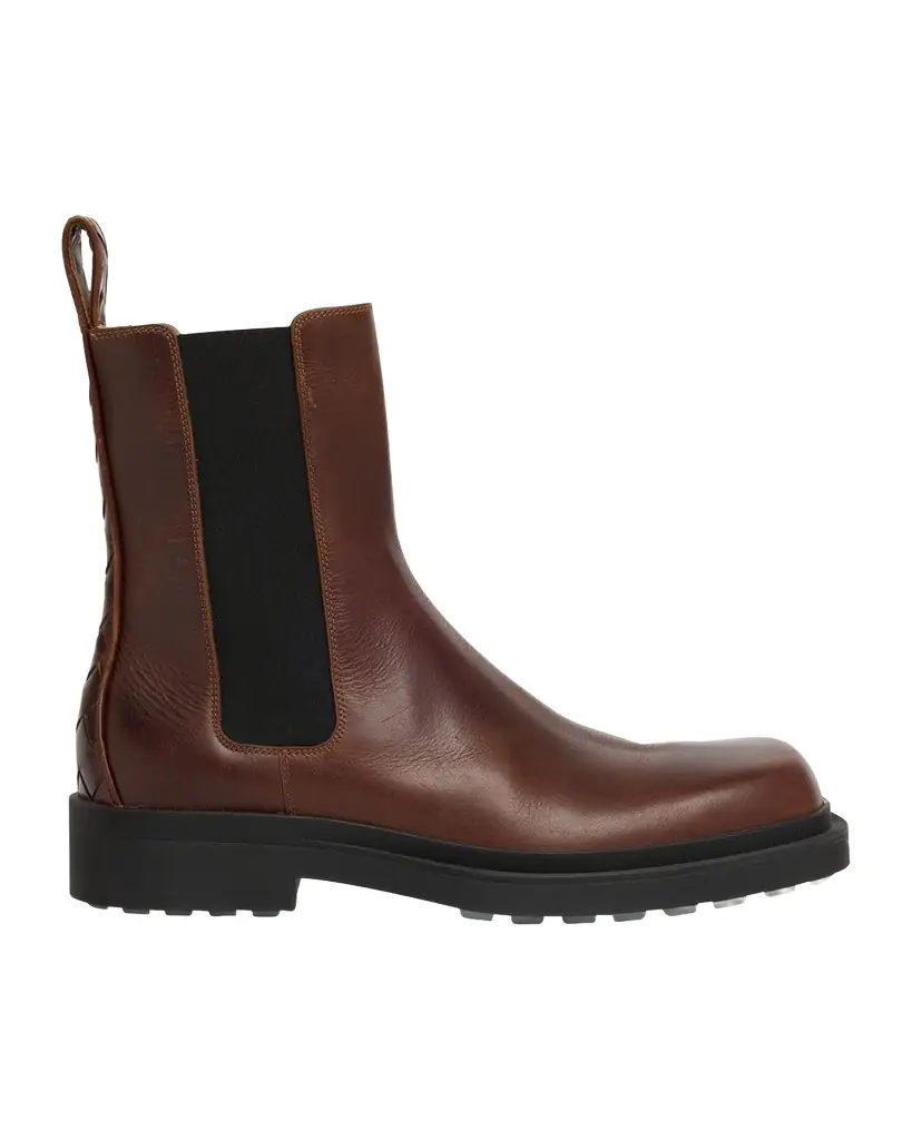 Bottega Veneta Men 's Ben Smooth & Intrecciato Leather Chelsea Boots