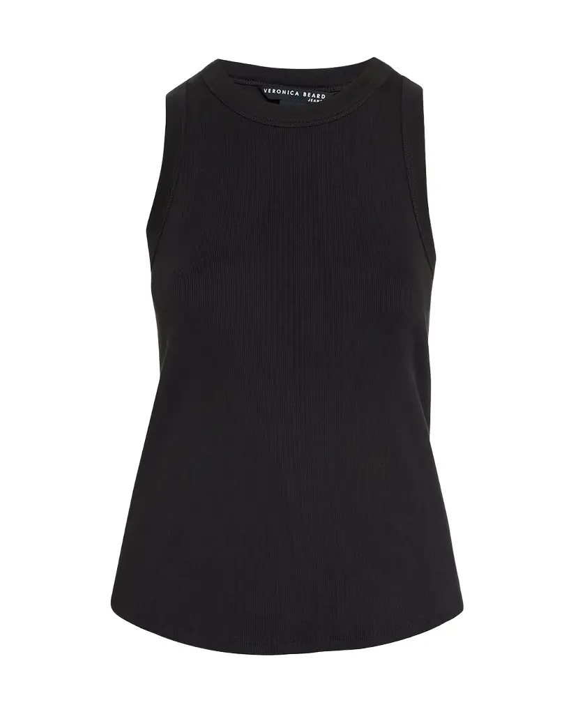 Veronica Beard Jordyn Rib-Knit Tank Top