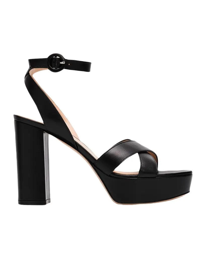 Gianvito Rossi Crisscross Ankle-Strap Platform Sandals