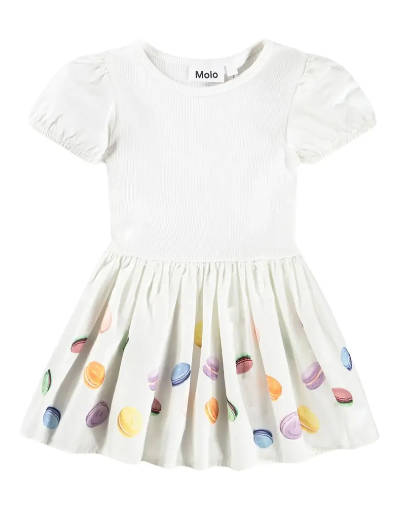 Molo Girl 's Caitlin Puff-Sleeve Organic Cotton Dress