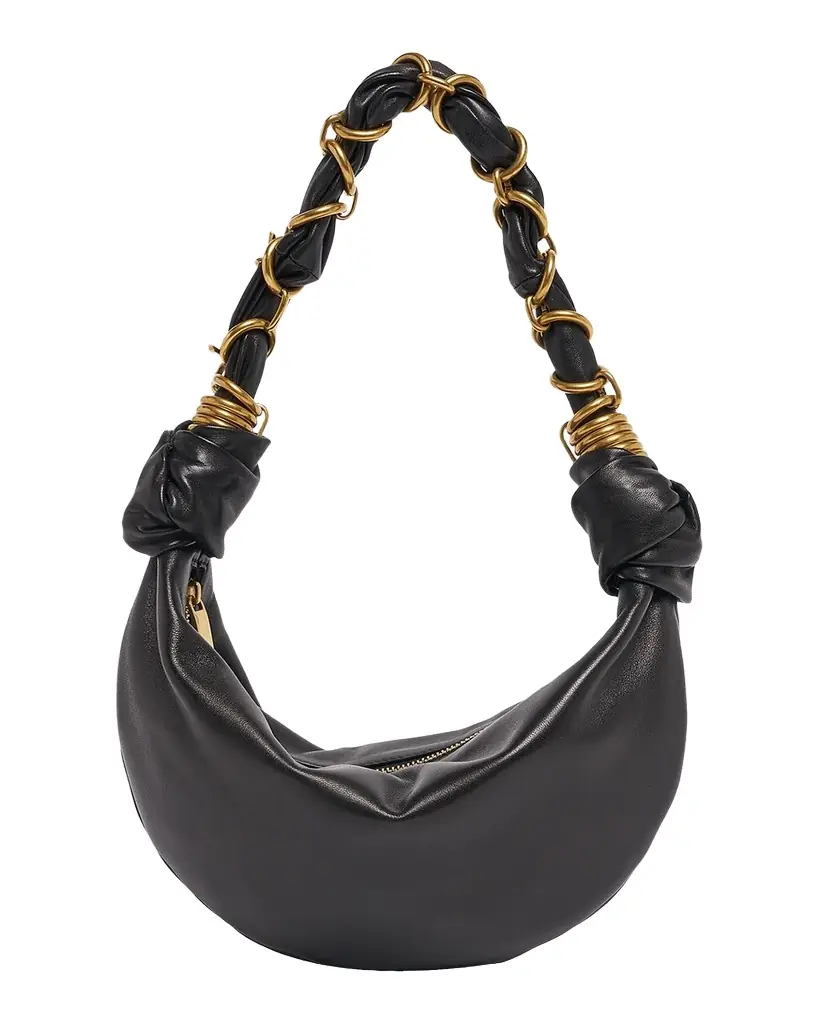 Saint Laurent Amalia Mini YSL Leather Hobo Bag