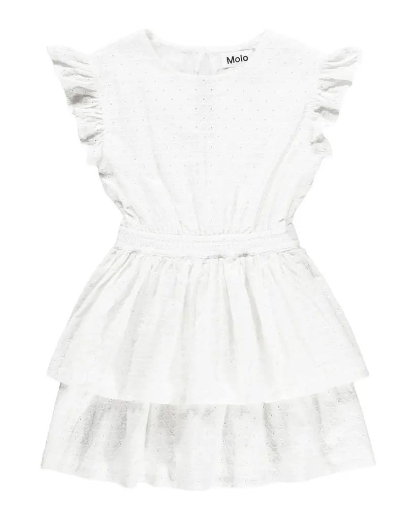 Molo Girl 's Carma Tiered Broderie Anglaise Dress