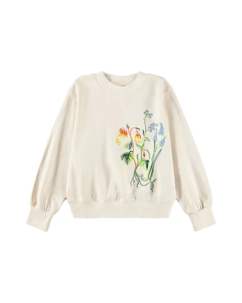 Molo Girl 's Marge Sequin-Embroidered Cotton Sweatshirt
