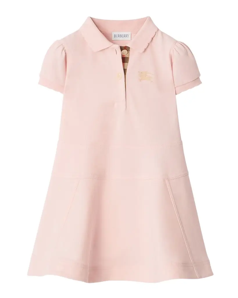 Burberry Girl 's Cotton Polo Shirt Dress, Size 6M-3