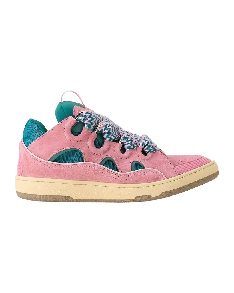 Lanvin Men 's Curb Leather Skate Sneakers