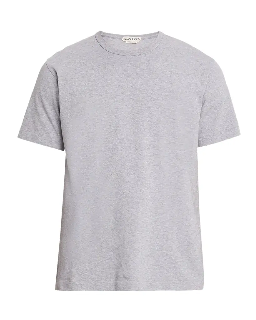 JW Anderson Men 's Embroidered-Anchor Cotton Crewneck T-Shirt