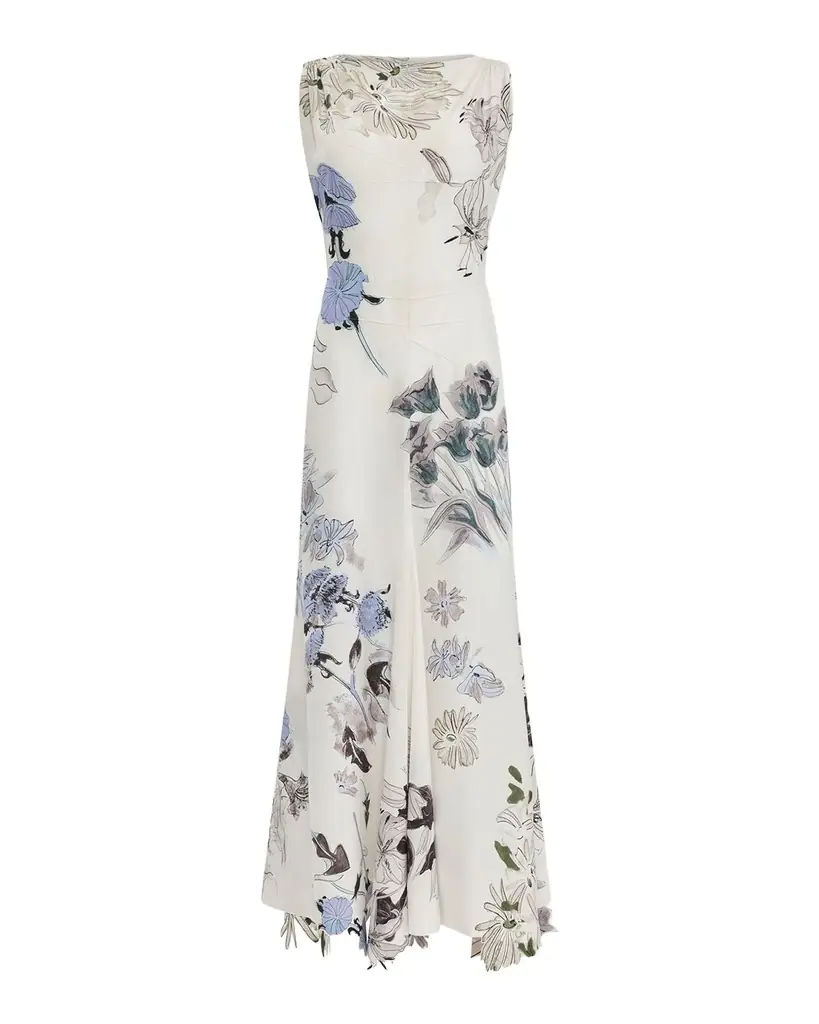 Altuzarra Carrol Floral Silk Midi Dress