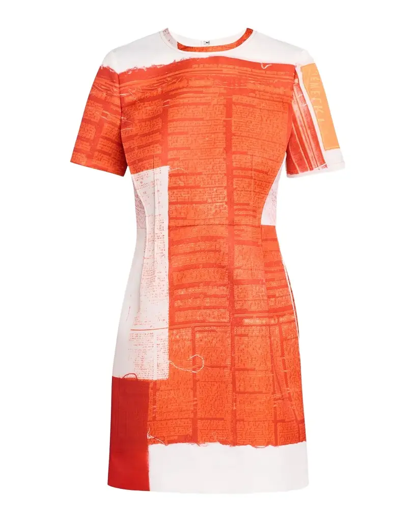 Jason Wu Collection Abstract-Print Matte Duchess Satin Mini Dress