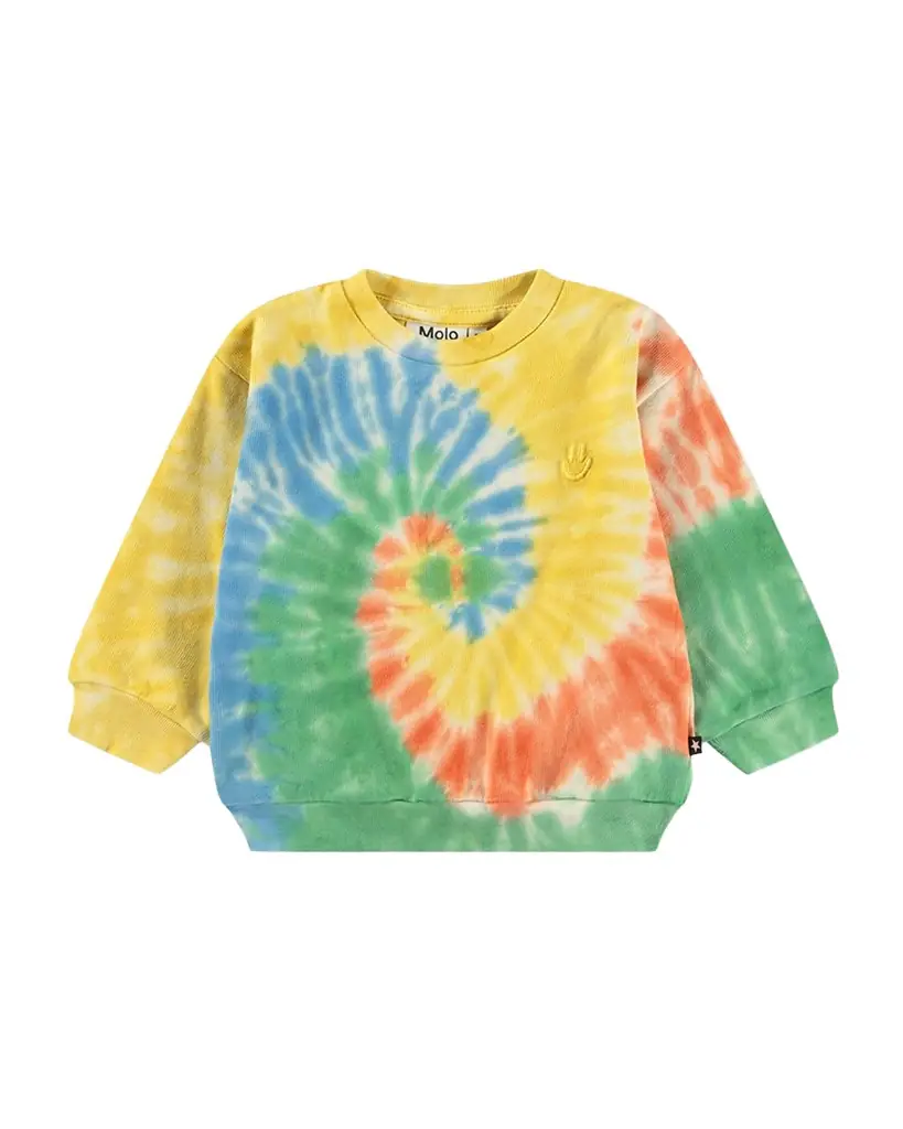 Molo Boy 's Dear Tie-Dye Organic Cotton Sweatshirt, Size 6M-2