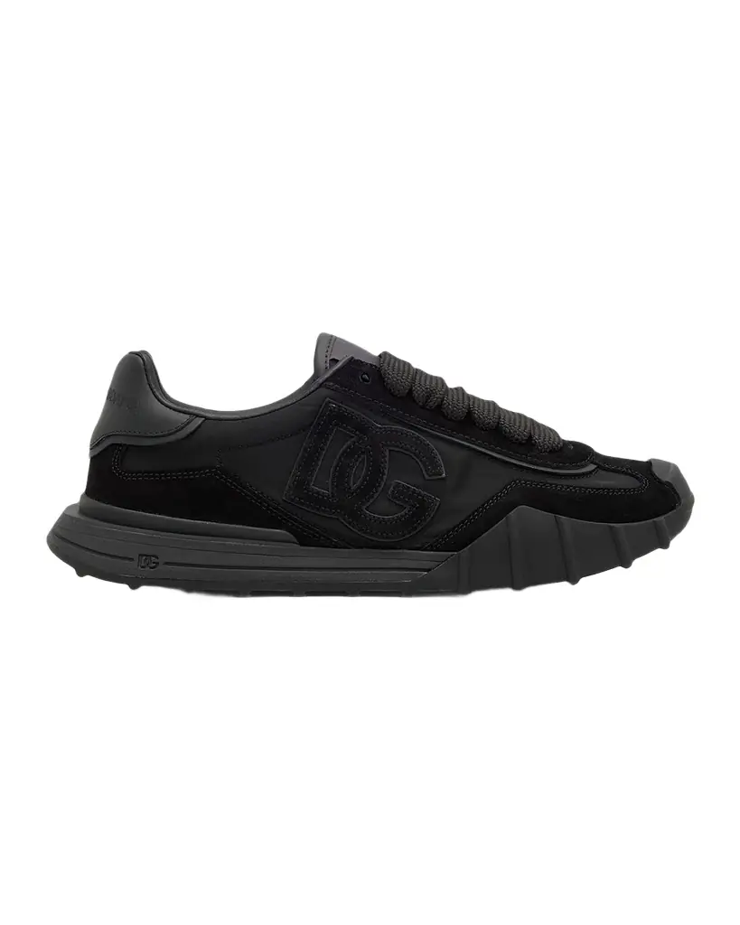 Dolce & Gabbana Men 's DG Nylon & Leather Low-Top Athletic Sneakers