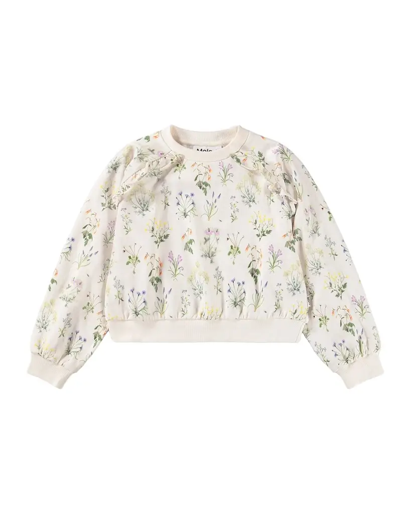 Molo Girl 's Mabel Floral-Print Stretch Cotton Sweatshirt