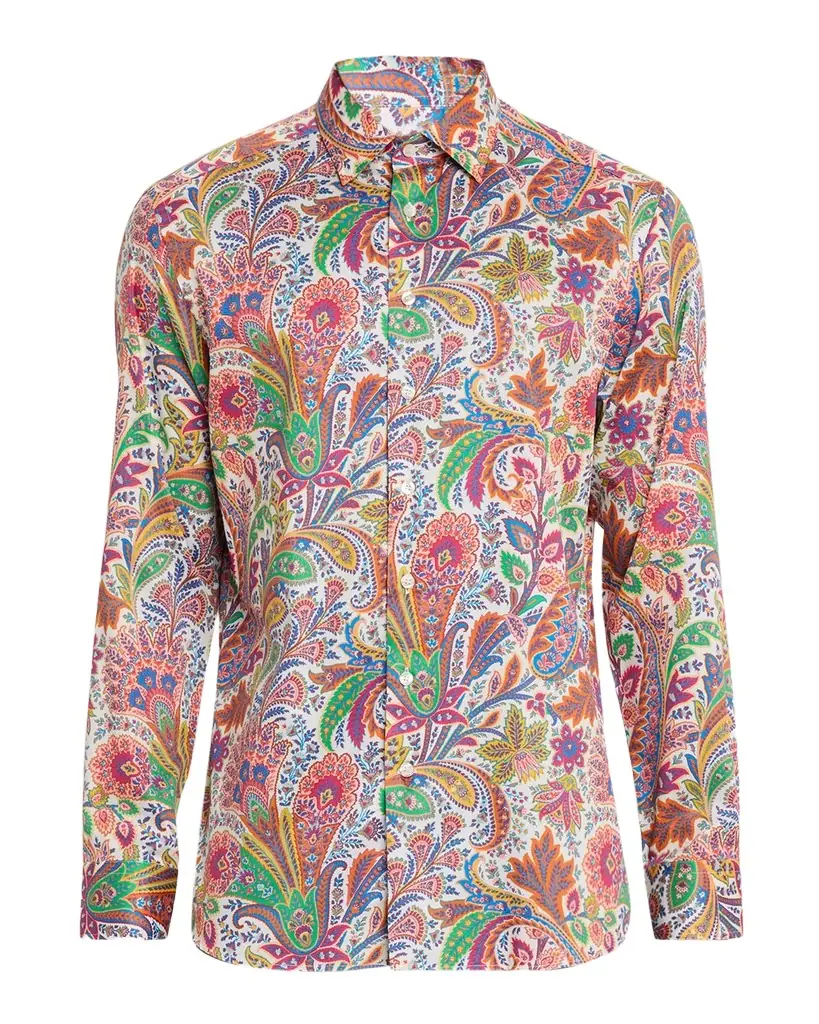 Etro Men 's Paisley Jacquard Roma-Fit Dress Shirt