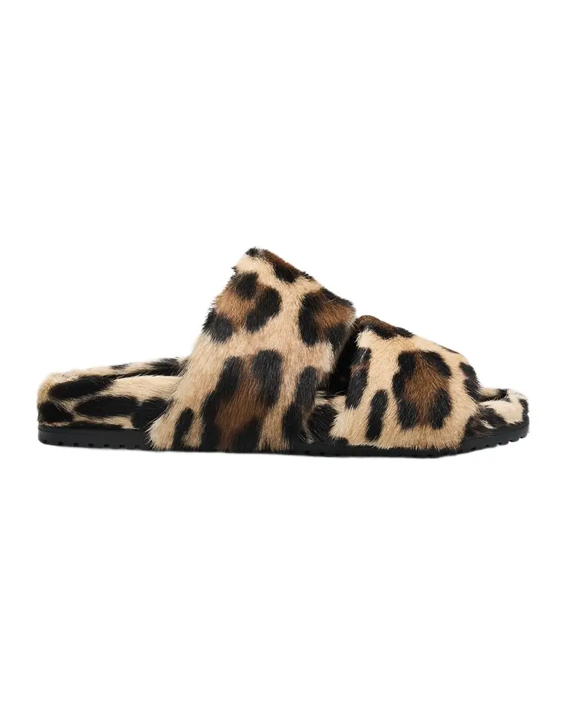 Dolce & Gabbana Men 's Leo Leopard-Print Goat Hide Slides