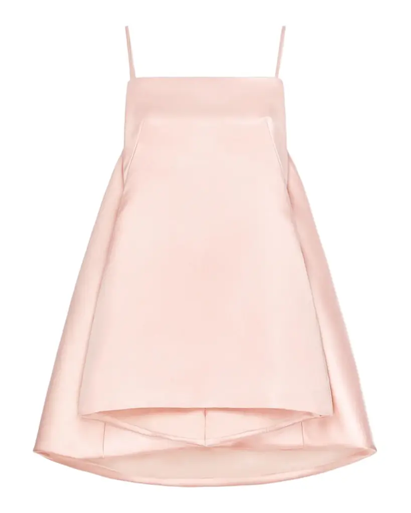 Givenchy Sliced Cape Satin Mini Dress