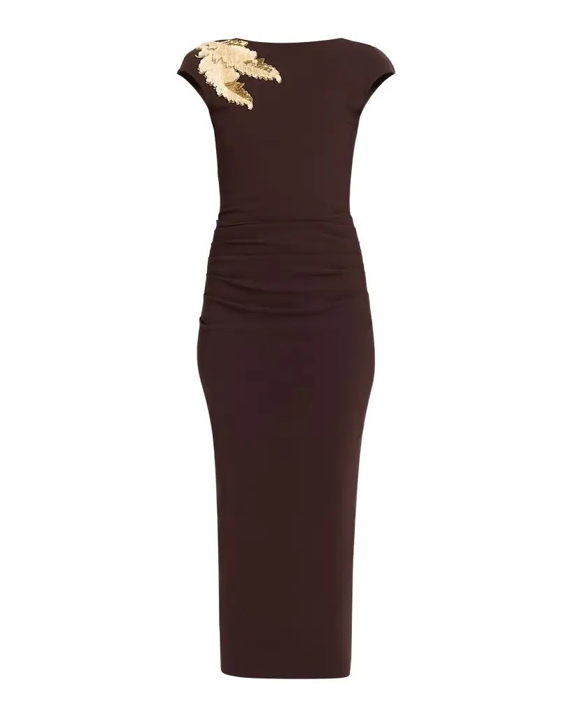 Chiara Boni La Petite Robe Hesupie Embellished Bodycon Midi Dress