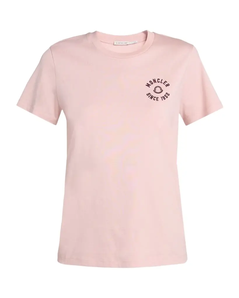 Moncler Short-Sleeve Logo Embroidered T-Shirt