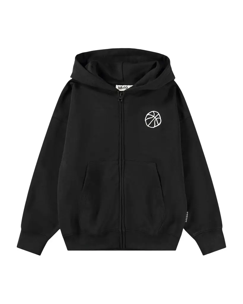 Molo Boy 's Marley Embroidered Basketball Zip Hoodie