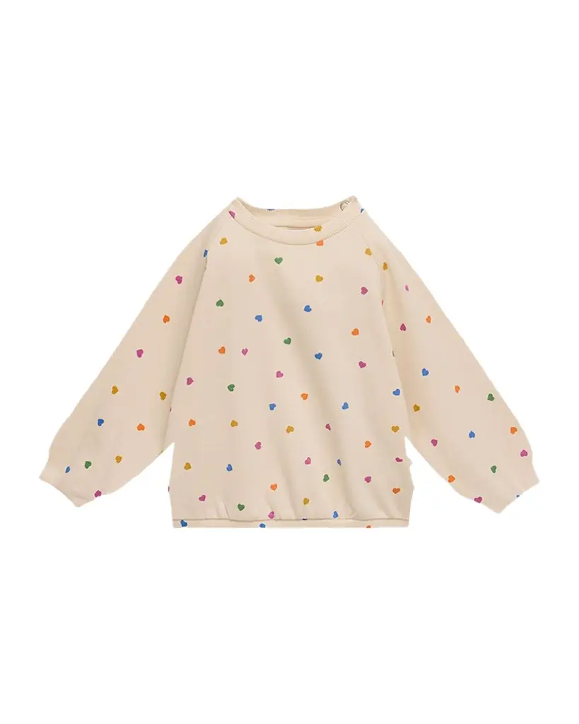 Molo Girl 's Disc Heart-Print Organic Cotton Sweatshirt, Size 3M-2