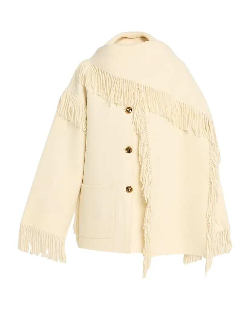 Toteme Fringed Scarf Jacket