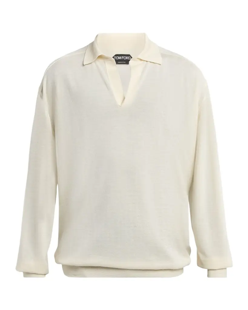 TOM FORD Men 's Fine Cashmere Polo Sweater