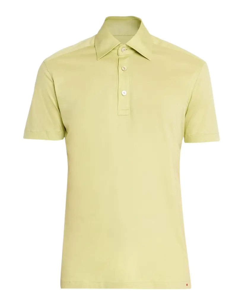 Kiton Men 's Cotton Knit Polo Shirt
