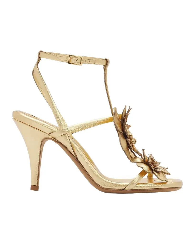 Zimmermann 85mm Belara Metallic Leather Sandals