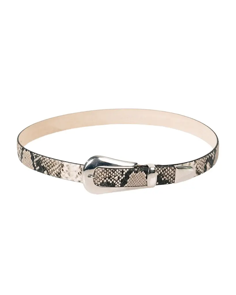 Dehanche Colette Snake-Embossed Leather Belt