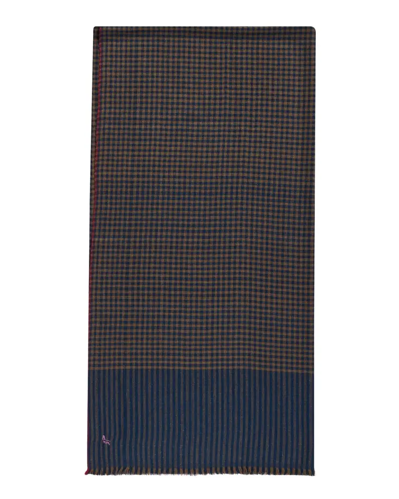 Anderson & Sheppard Men 's Mini-Check Cashmere Scarf
