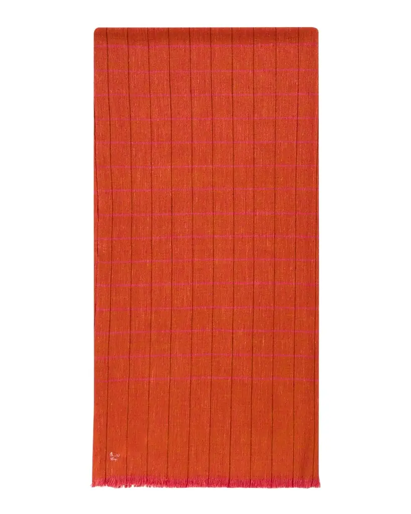 Anderson & Sheppard Men 's Hairline Windowpane Check Cashmere Scarf