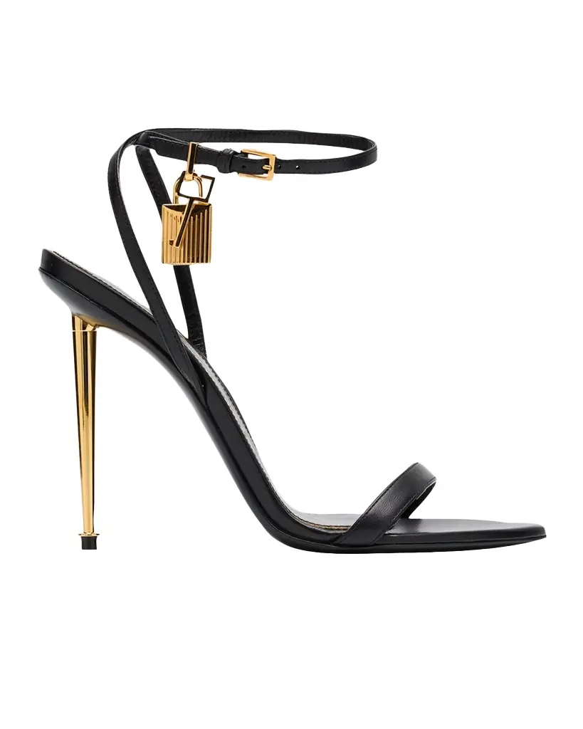 TOM FORD 105mm Lock Goatskin Leather Sandals