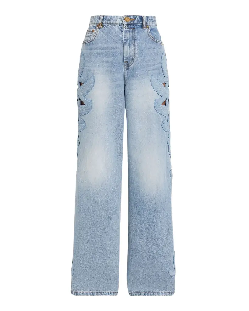 Zimmermann Alchemy Appliqué Relaxed Flare Jeans