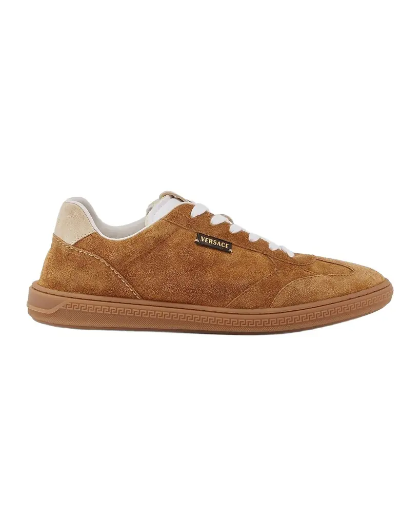 Versace Men 's Greca Court Suede Sneakers