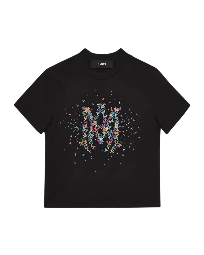 Amiri Kid 's MA Confetti Birds T-Shirt, Size 4-12