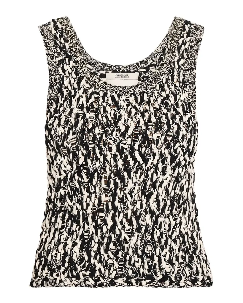 CHRISTOPHER JOHN ROGERS Marled Hand Knit Tank Top