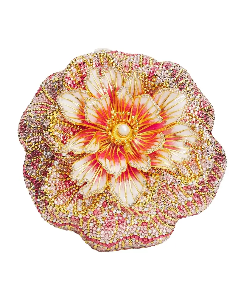 Judith Leiber Couture Magnolia Crystal Clutch Bag