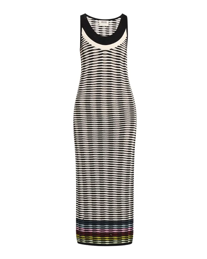 CHRISTOPHER JOHN ROGERS Wave Knit Tank Maxi Dress