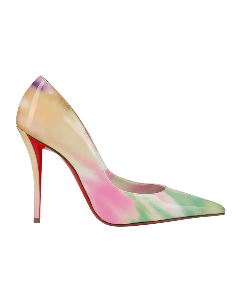 Christian Louboutin 100mm Miss Z Tie-Dye Patent Leather Pumps