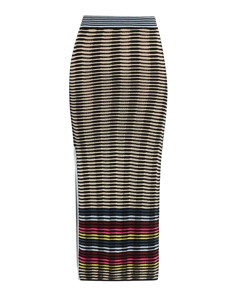 CHRISTOPHER JOHN ROGERS Wave Knit Midi Pencil Skirt