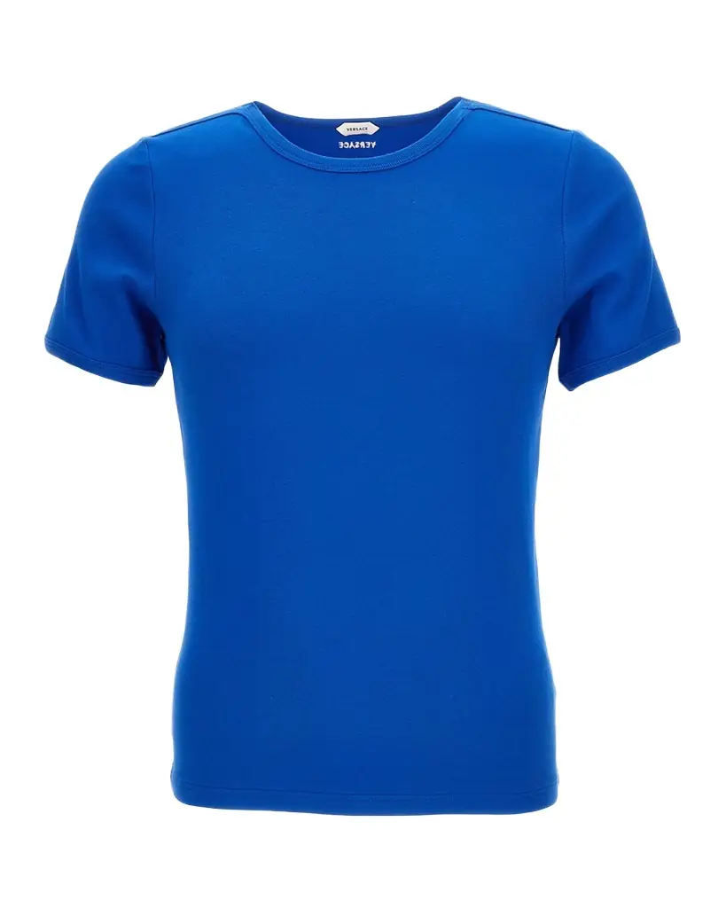 Versace Men 's Ribbed Crewneck T-Shirt
