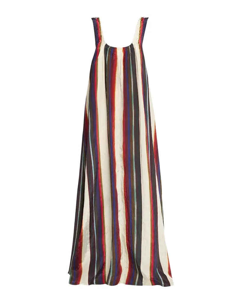 CHRISTOPHER JOHN ROGERS Morris Stripe Sleeveless Maxi Dress