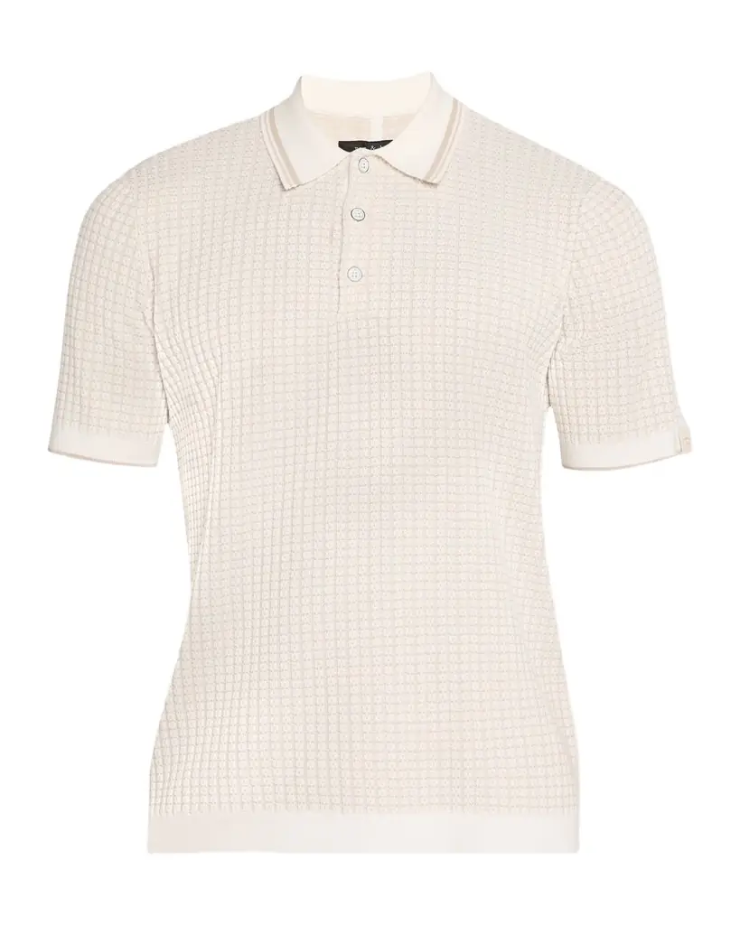 Rag & Bone Men 's Harvey Rib-Knit Polo Shirt