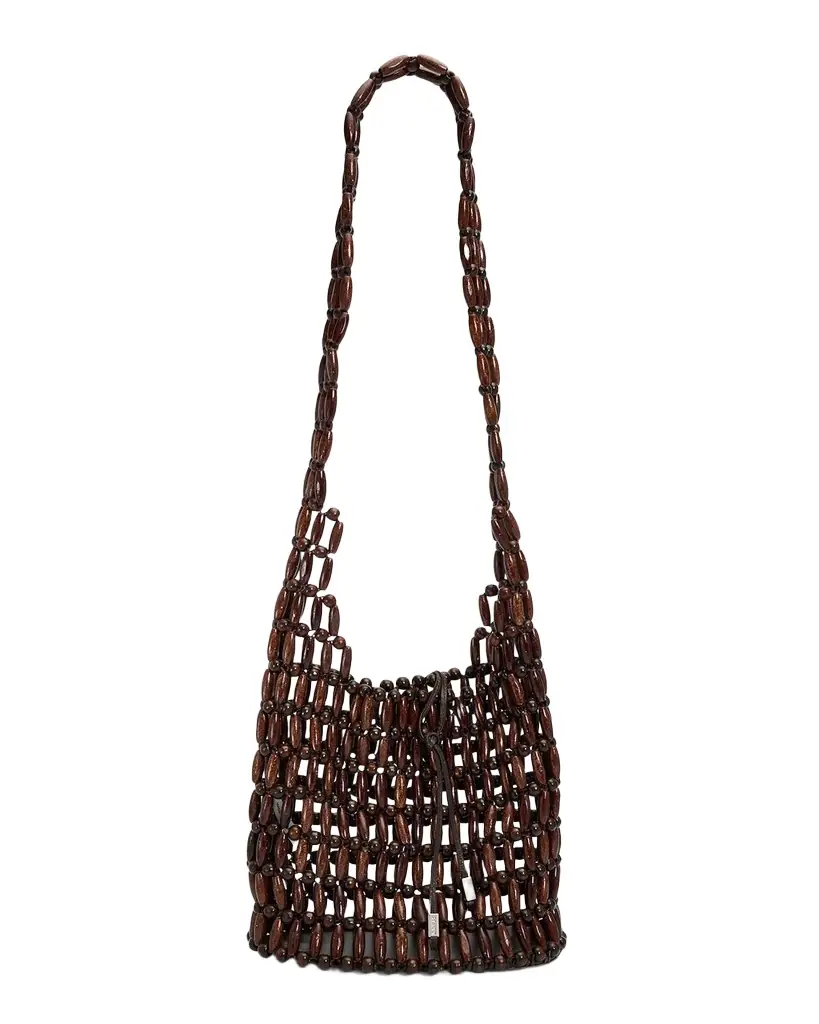 STAUD Coronado Wooden Bead Tote Bag