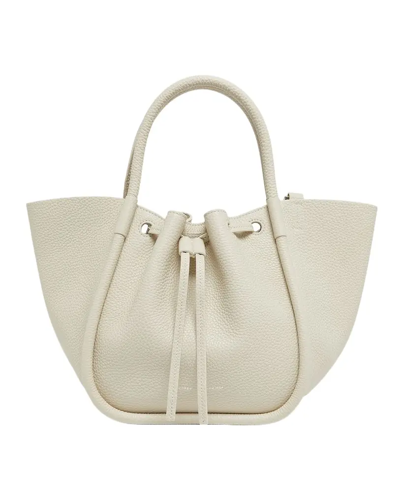 Proenza Schouler Small Ruched Grain Leather Tote Bag