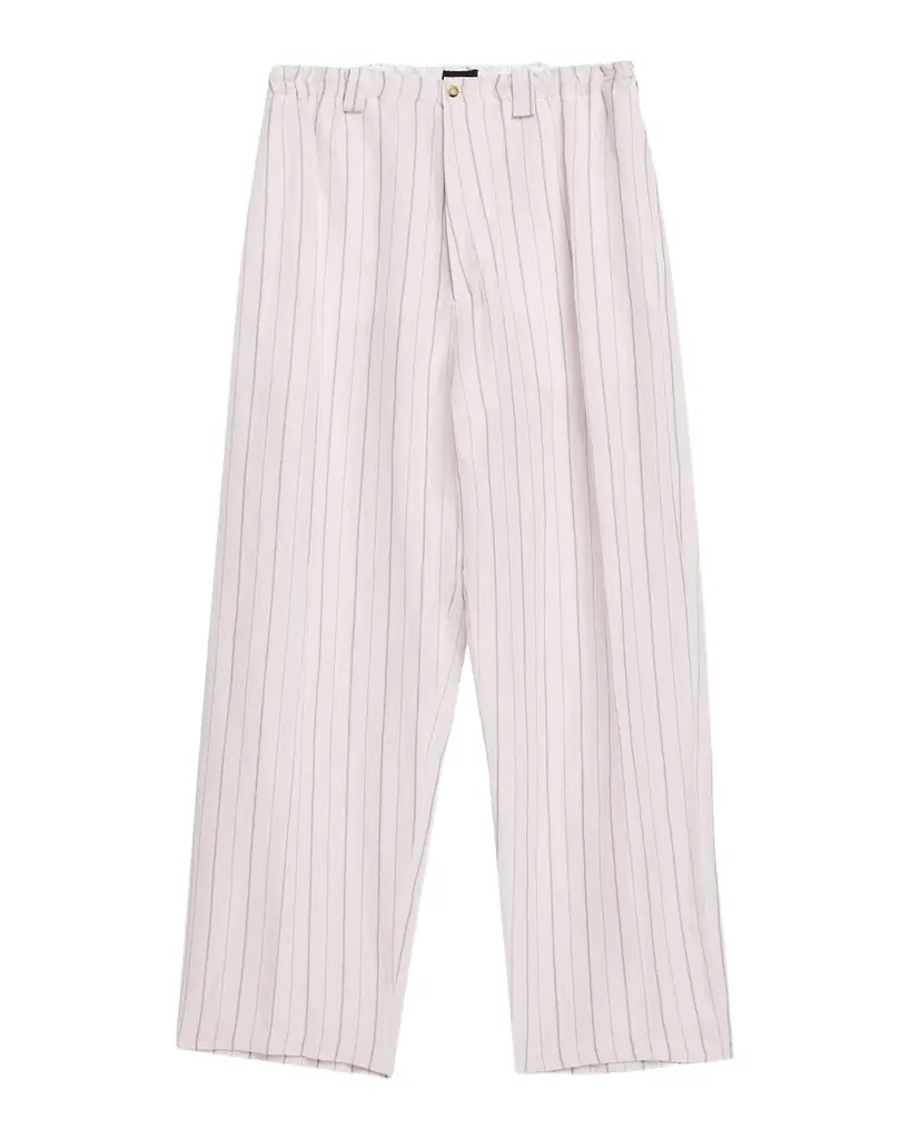 Willy Chavarria Men 's Toluca Striped Oversized inen-Blend Pants