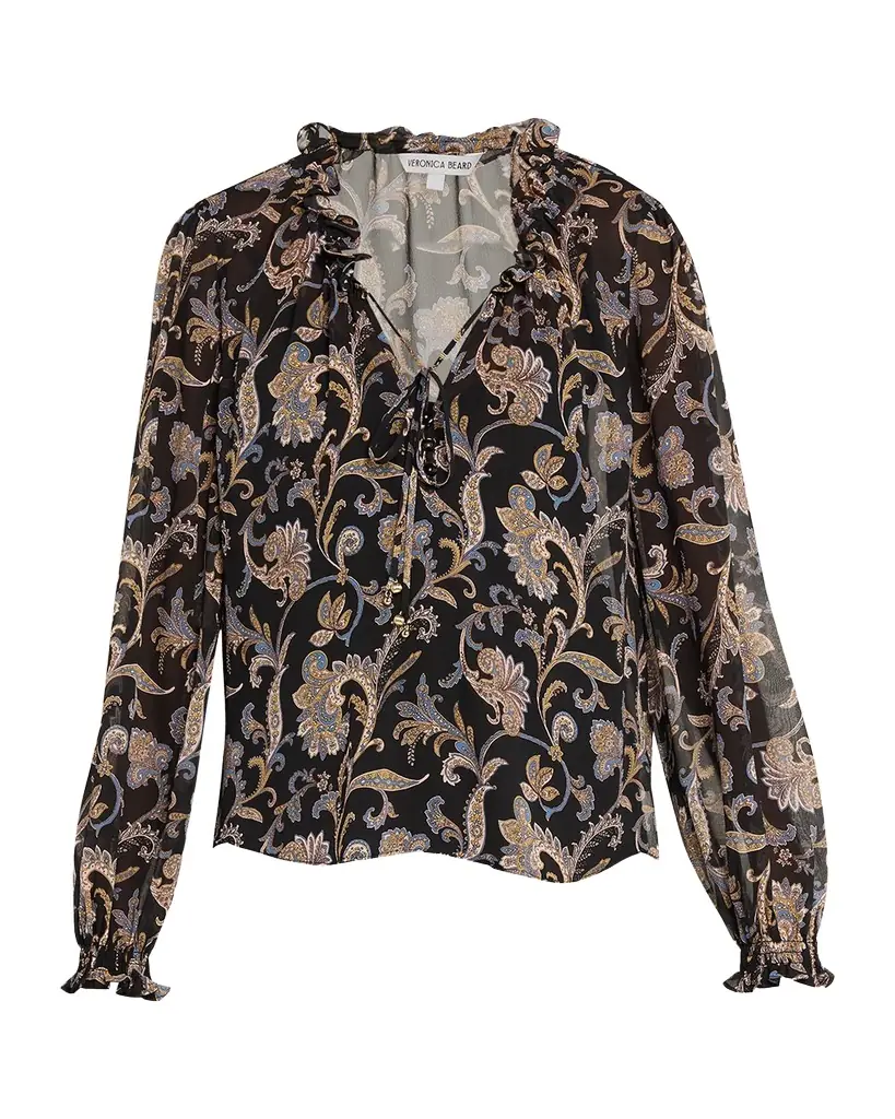 Veronica Beard Hickory Paisley Blouse - Women's Clothing